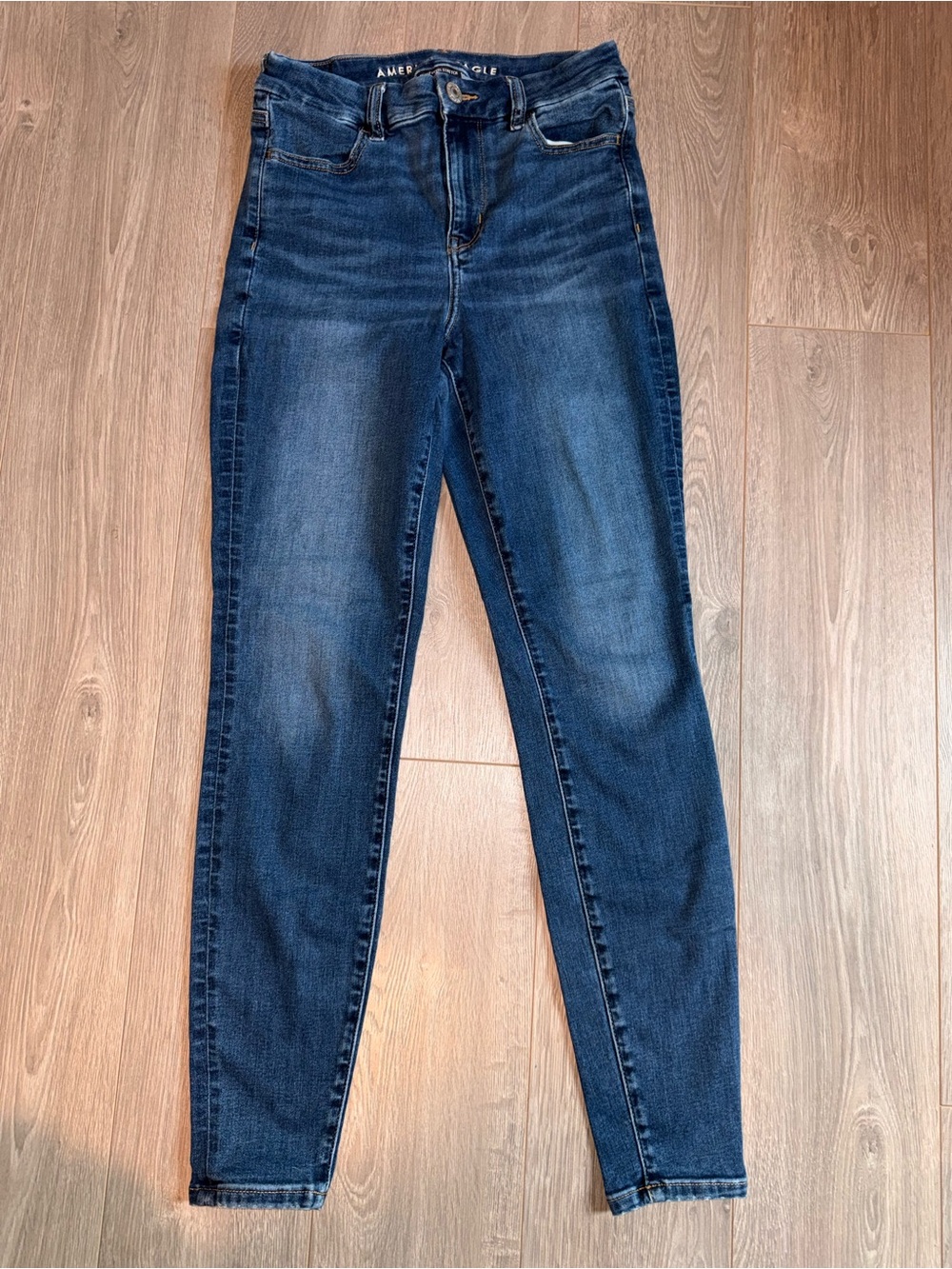 American Eagle Outfitters Dark Blue Stretch Skinny Jeans